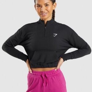 Gymshark crop quarter zip